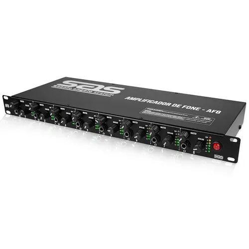 AMPLIFICADOR DE FONE RACK SANTO ANGELO AF8MONO BK.