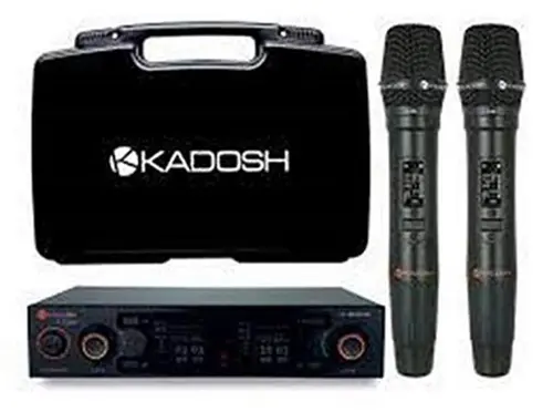 MICROFONE S/FIO MAO DUPLO KADOSH K502M PRETO.