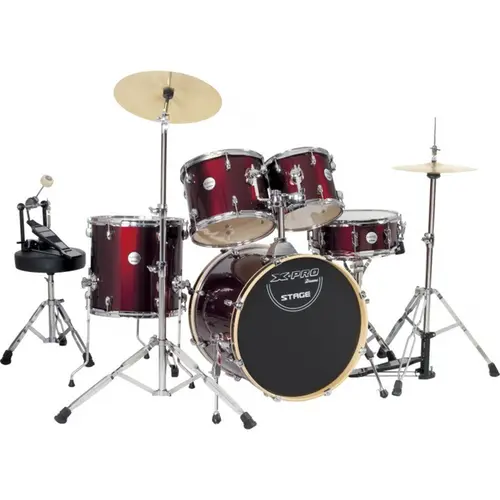 BATERIA ACUSTICA 22 X-PRO JD03BD STAGE VINHO
