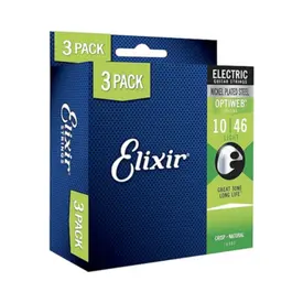 ENCORDOAMENTO GUITARRA 010 ELIXIR LIGHT OPTIWEB C/3 16552X