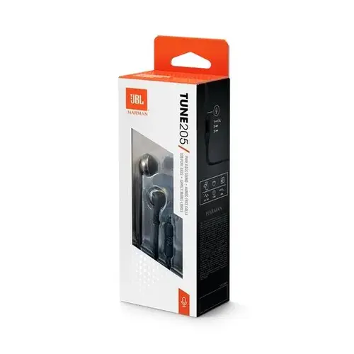 FONE DE OUVIDO JBL TUNE 205 BLK