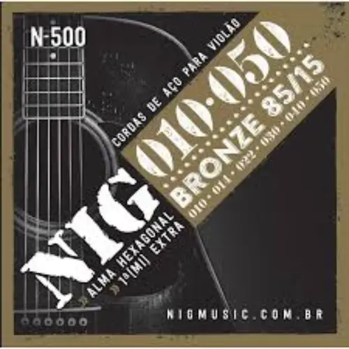ENCORDOAMENTO VIOLAO ACO 010 NIG N500 BRONZE