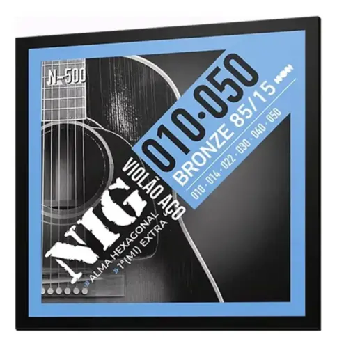 ENCORDOAMENTO VIOLAO ACO 010 NIG N500 BRONZE