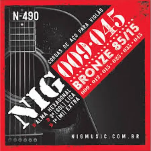 ENCORDOAMENTO VIOLAO ACO 009 NIG N490 BRONZE