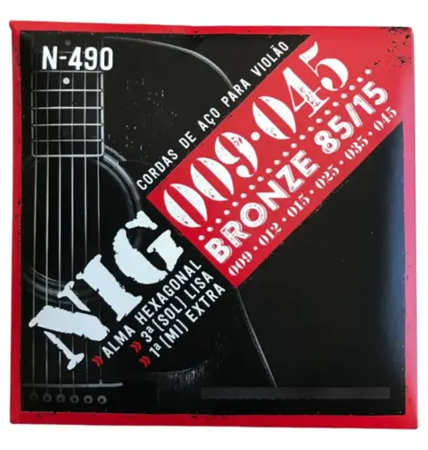 ENCORDOAMENTO VIOLAO ACO 009 NIG N490 BRONZE