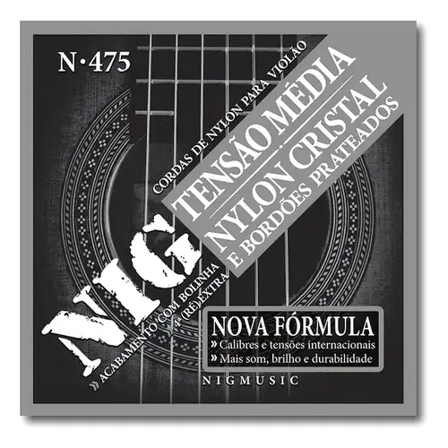 ENCORDOAMENTO VIOLAO NYLON NIG N475 MEDIA C/BOLINHA