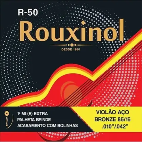 ENCORDOAMENTO VIOLAO ACO 010 ROUXINOL R50 C/BOLINHA