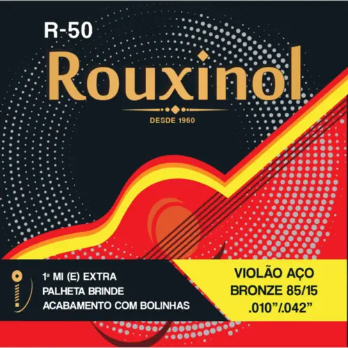 ENCORDOAMENTO VIOLAO ACO 010 ROUXINOL R50 C/BOLINHA