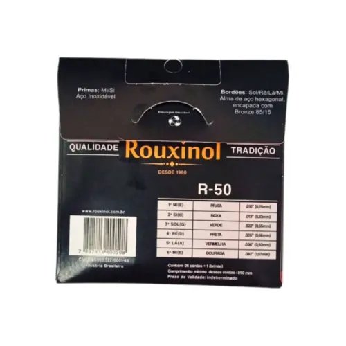 ENCORDOAMENTO VIOLAO ACO 010 ROUXINOL R50 C/BOLINHA