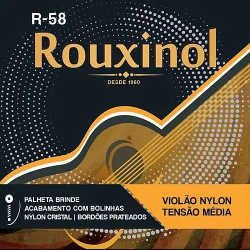 ENCORDOAMENTO VIOLAO NYLON ROUXINOL R58 C/ BOLINHA