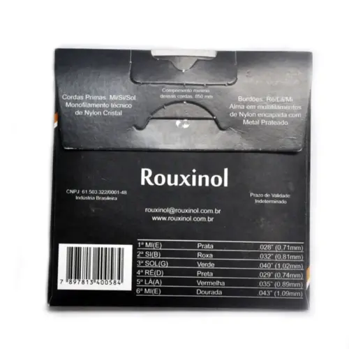 ENCORDOAMENTO VIOLAO NYLON ROUXINOL R58 C/ BOLINHA