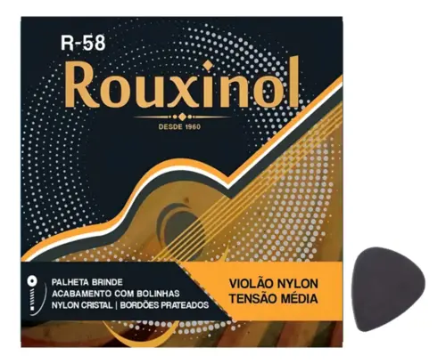 ENCORDOAMENTO VIOLAO NYLON ROUXINOL R58 C/ BOLINHA