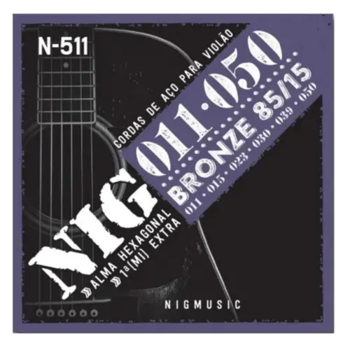 ENCORDOAMENTO VIOLAO ACO 011 NIG N511 BRONZE
