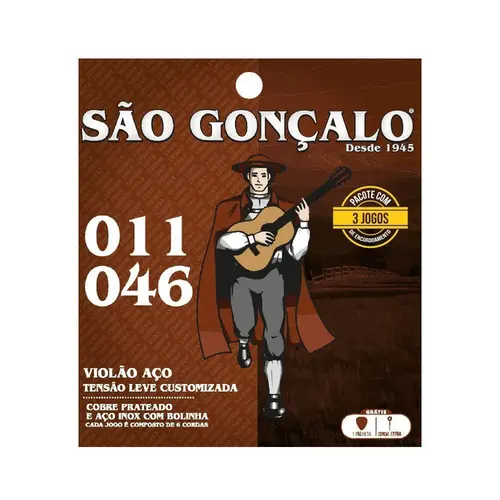 ENCORDOAMENTO VIOLAO ACO 011 SAO GONCALO IZ0125