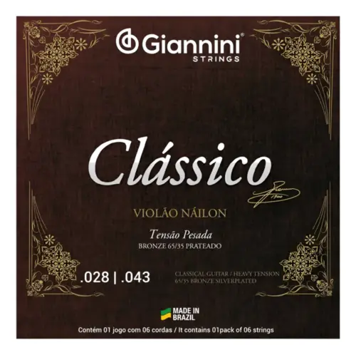 ENCORDOAMENTO VIOLAO NYLON GIANNINI GENWPA CLASSICO PESADA