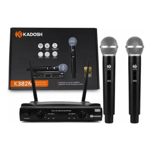 MICROFONE S/FIO MAO DUPLO KADOSH K382M B5