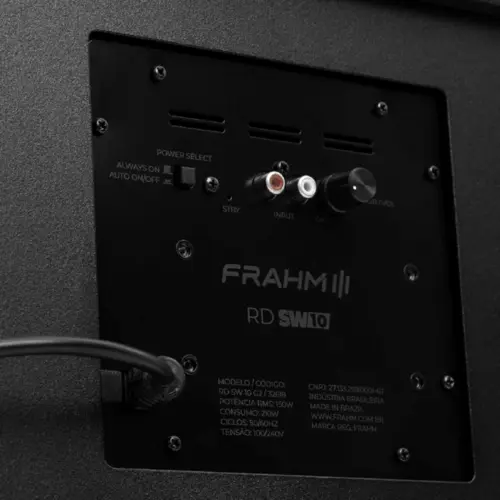 SUBWOOFER ATIVO 10 FRAHM RDSW10G2 PRETO