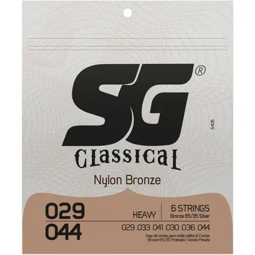ENCORDOAMENTO VIOLAO NYLON SG 5405 BRONZE PESADA