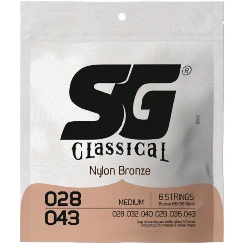 ENCORDOAMENTO VIOLAO NYLON SG 6682 BRONZE MEDIA