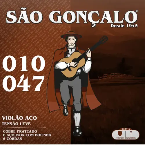 ENCORDOAMENTO VIOLAO ACO 010 SAO GONCALO IZ11038 C/BOLINHA