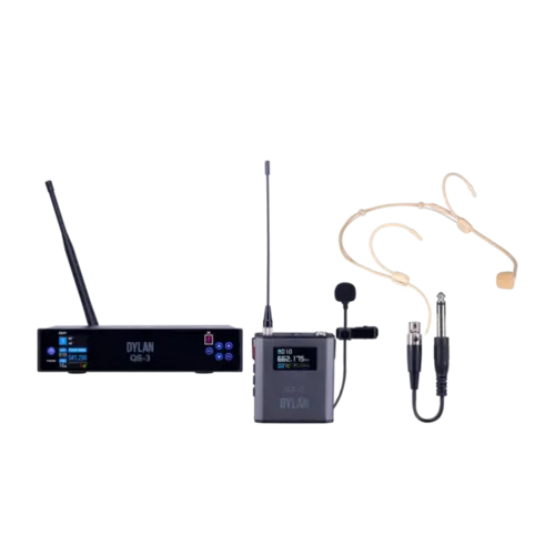 MICROFONE S/FIO HEADSET/LAPELA SIMPLES DYLAN QS3